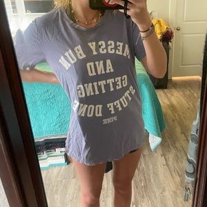 Periwinkle Victoria’s Secret pink shirt